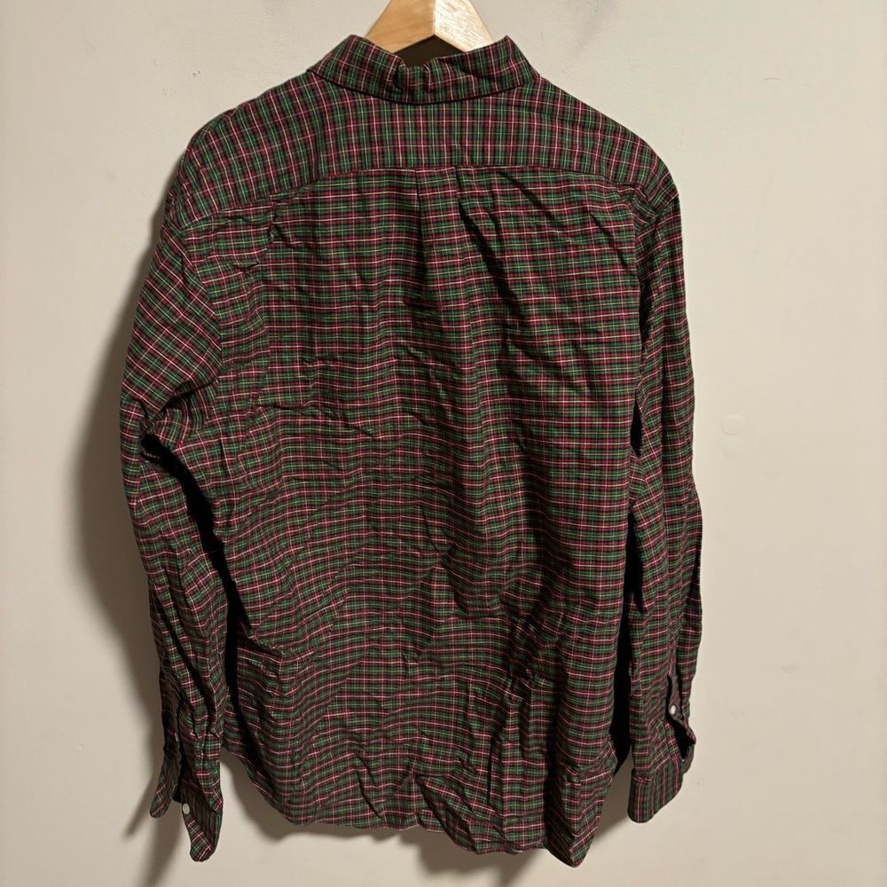 Ralph Lauren Green Red Brown Long Sleeve Christmas Button Down Shirt- Size XL - Picture 4 of 6
